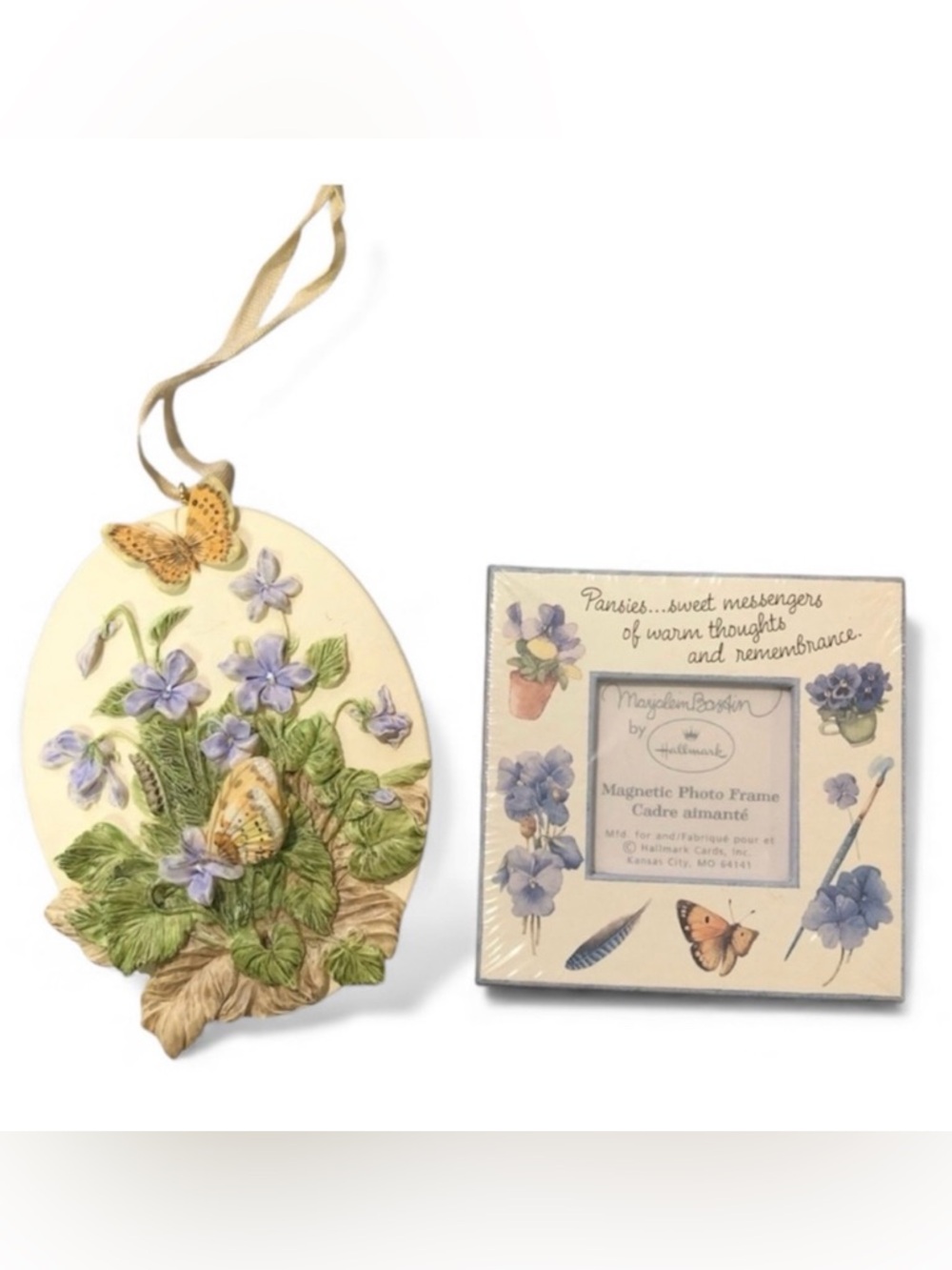 Hallmark Marjalein Bastin Keepsake Ornament & Magnet Photo Frame Bundle